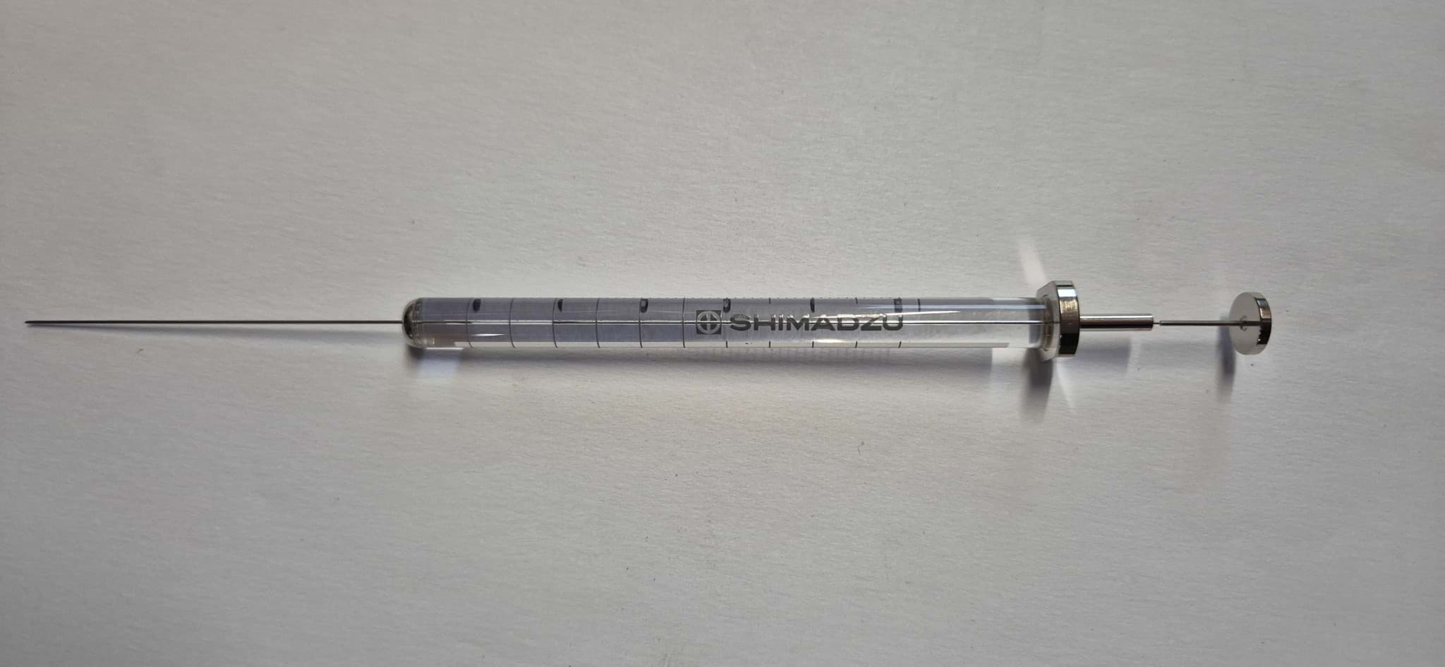 Bild von Syringe; 10 µl; gas tight;fixed needle;26G;50mm needle length;beveled tip;PTFE plunger